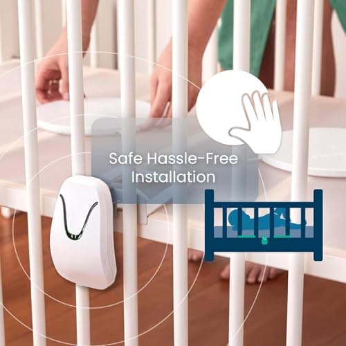 Babysense True Sleep HD Video Baby Monitor with Camera and Audio & Baby Sleep Breathing Movement Monitor, No Wifi, Non Wearable Non Contact Monitoring with 2 Under-Mattress Sensors, Full Crib Coverage 5