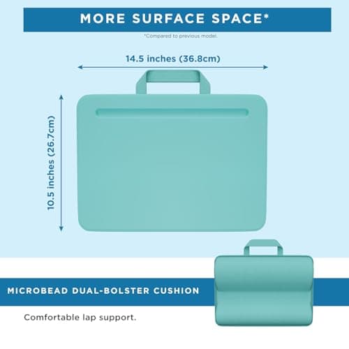 LAPGEAR Compact Lap Desk – Fits Up to 14″ Laptops – Aqua Sky – Style No. 43109 5