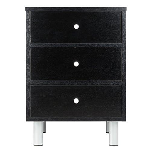 Winsome Daniel Accent Table/Nightstand with 3 Drawers, for Bedroom, Black 5