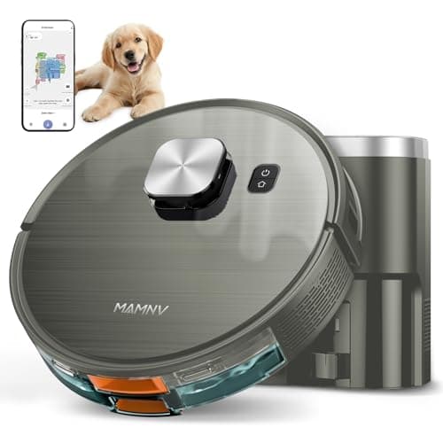MAMNV Robot Vacuum and Mop, 11500 Pa Suction, 3-in-1 Robotic Vacuum with Smart LiDAR Navigation, 90 Day Self-Emptying,160 Min Runtime,App/Alexa/Voice Control, Ideal for Pet Hair, Carpet & Hard Floor