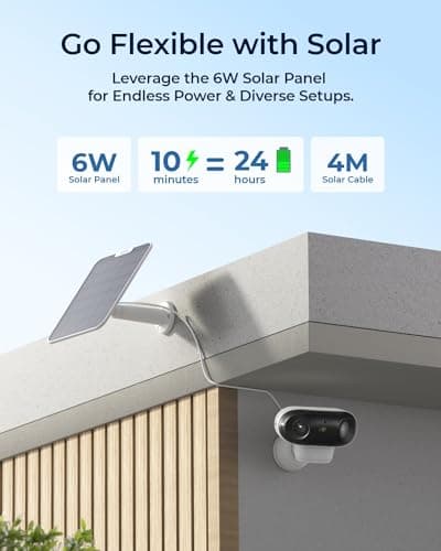 REOLINK Argus 4 Pro, 4K Solar Security Cameras Wireless Outdoor, 8MP for Home Security, ColorX Night Vision, 180° No Blindspots, 5G/2.4GHz WiFi 6, AI Detection, No Monthly Fee, Home Hub Compatible 6