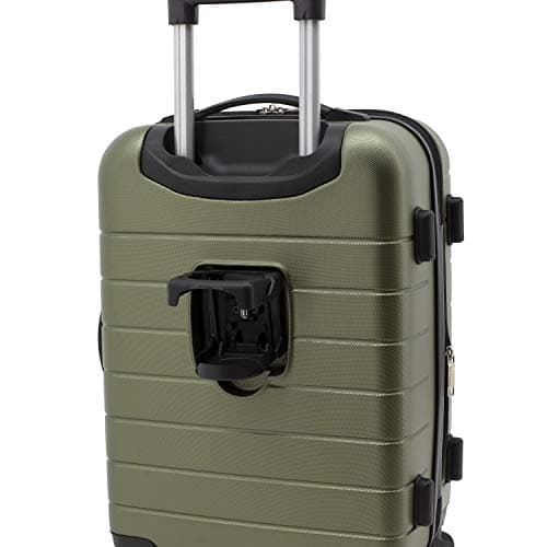 Wrangler Smart Spinner Hardside Luggage, 22-Inch Carry-On, Olive Green 8