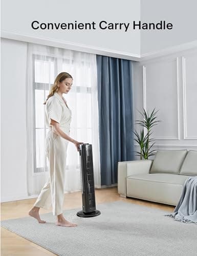 PELONIS 30 Inch Oscillating Tower Fan with 3 Speed Settings and Auto-off Timer, Standing Fan PFT28A2BBB, Black, medium 8