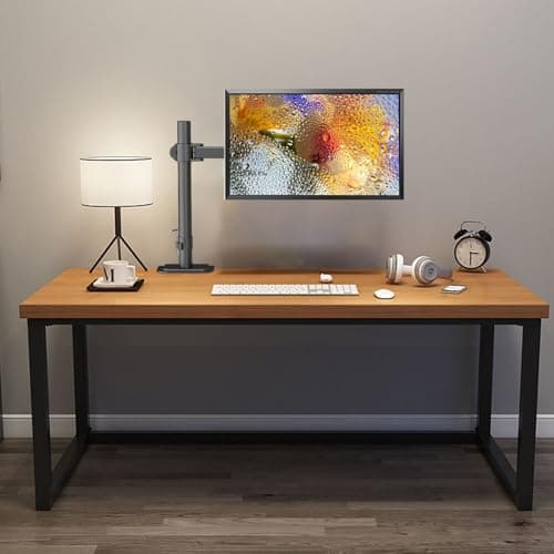 Suptek Single LED LCD Monitor Desk Mount Heavy Duty Fully Adjustable Monitor Stand for 1 / One Screen up to 27 inch 6