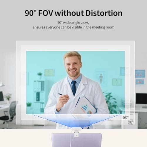 TOALLIN 2K Webcam for Streaming, 5 Million Pixels, Built-in Mic, FOV 90° Webcam with Tripod and Privacy Cover, USB Computer Camera for Laptop, Live-Streaming, Gaming, Video Calls 5