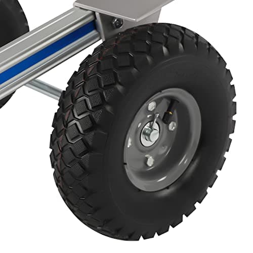 Hand Truck Dolly, Industrial Strength Heavy Duty Aluminum Dolly Cart for Moving - 440 Pound Capacity - 9.8" Rubber Wheels (Silver, 440 LB Capacity) 6