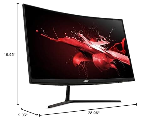 Acer EI322QUR Pbmiippx 31.5" 1500R Curved WQHD 2560 x 1440 Gaming Monitor | AMD FreeSync Premium Pro | Up to 165Hz Refresh Rate | 1ms VRB | VESA DisplayHDR 400 | 2 x Display Ports & 2 x HDMI 2.0 Ports 15