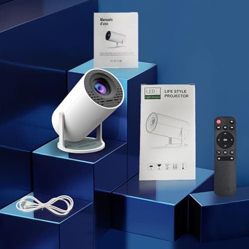 Mini Projector with WiFi and USB-C Power, Portable Home Theater Movie Projector, 1080P Supported Native 480P, Small Outdoor Projector for Kids and Camping, Compatible with HDMI/USB/AV Devices 40-130" 7