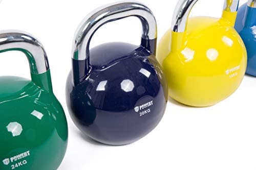POWERT Competition Kettlebell|Premium Quality Coated Steel|Ergonomic Design|Great for Weight Lifting Workout & Core Strength Training& Muscle Building|Color Coded (F-20KG) 8