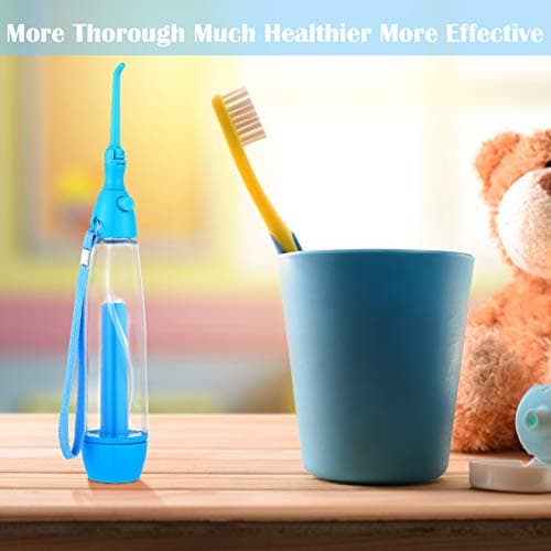 Water Dental Flosser for Teeth Oral Irrigator Water Teeth Cleaner Non Electric Portable Affordable Oral Irrigator Cordless Manual Air Pressure Simple Operation for Home and Travel 6