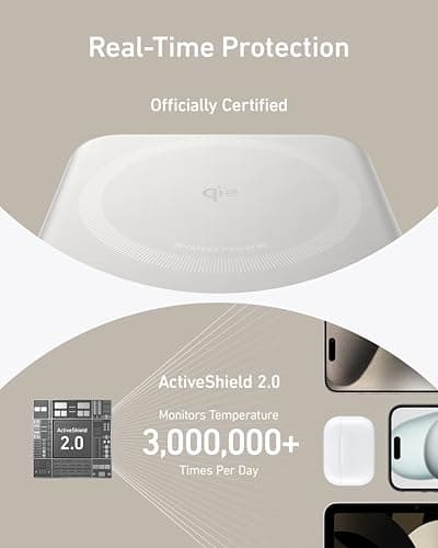 Anker MagGo Power Bank, Qi2 Certified 15W Ultra-Fast MagSafe-Compatible Portable Charger, 10,000mAh Battery Pack with Smart Display & Foldable Stand, For iPhone 16/15/14/13 Only (USB-C Cable Included) 6