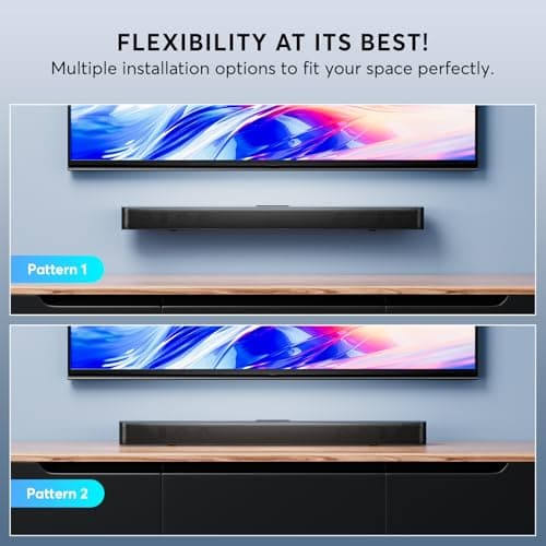 GEOYEAO Soundbar, 2.1 Speaker with Dolby Atmos, 190W Six Speakers 37 inch Sound Bars for TV, Bluetooth & HDMI-ARC Surround Sound System with HDMI-ARC/Optical/AUX/Bluetooth Connection 6