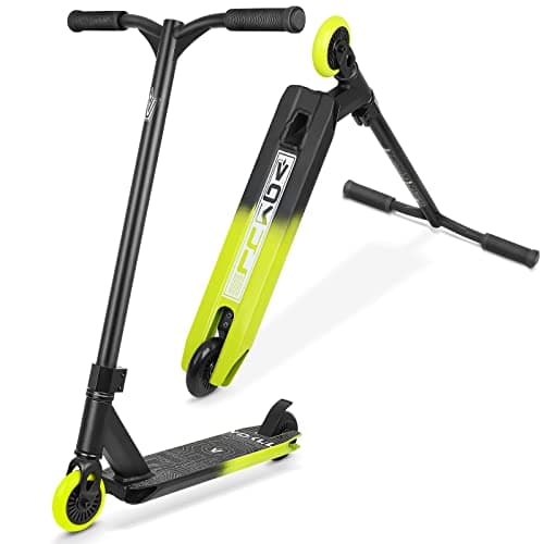 VOKUL Complete Pro Scooter for Kids Boys Girls Teens Up 6 Years - Freestyle Tricks Pro Stunt Scooter (Green)