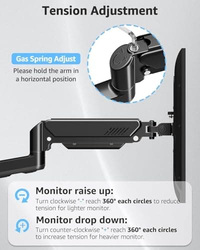 MOUNTUP Dual Monitor Wall Mount for 2 Max 32 Inch Computer Screen, Fully Adjustable Double Monitor Arm, Wall Mounted Monitor Holder Support 4.4-19.8lbs Display, VESA Bracket 75x75, 100x100 8