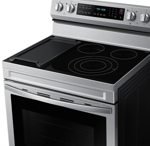 SAMSUNG Smart Freestanding Electric Range 6.3 cu. ft. with Air Fry, Convection+, and Griddle, NE63D6711SR/AA, Stainless Steel 9