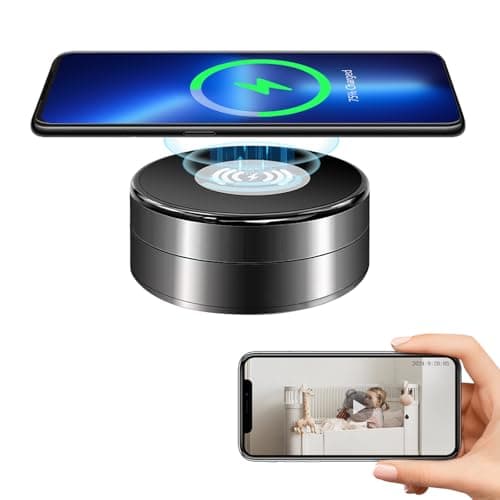 CHHANLOO Hidden Spy Camera WiFi 1080P with Wireless Charger,Motion Activated,Nanny Spy Cam with 160°Viewing Angle, Security Camera for Home Office Store