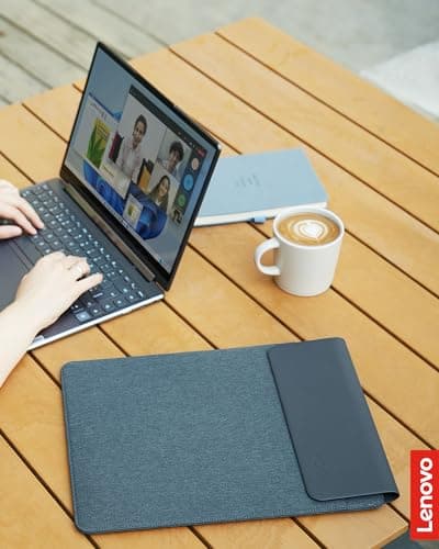 Lenovo Slim Laptop Sleeve 14 Inch Notebook/Tablet - Compatible with MacBook Air/Pro - Eco-Friendly Lightweight Case with Accessory Pocket & Magnetic Closure - Teal 8