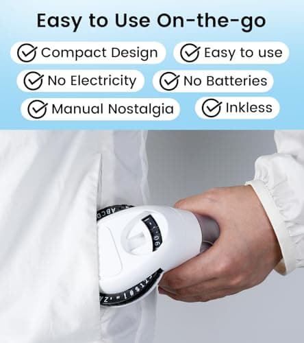 EazeID Embossing Label Maker Machine with Tapes, Manual Embossed Label Maker Retro, Vintage Embosser Labeler 3/8 Inch 9mm 3D Waterproof-Labels for Scrapbooking Supplies Kids DIY Craft Home Office Use 6