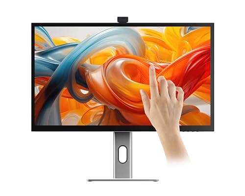 ALOGIC Clarity Pro Touch 27” 4K Touchscreen Monitor w/ 8MP Retractable 4K Webcam, 100% sRGB, 97% DCI-P3, 99% Adobe RGB, 65W PD,8-in-1 Hub, HDR 400, Adjustable Stand, IPS Panel, Thin Bezel