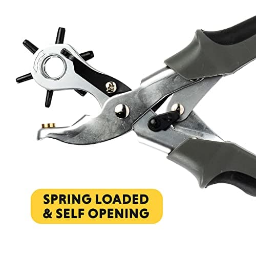General Tools Revolving Punch Pliers 73 - 6 Multi-Hole Sizes For Leather, Rubber, & Plastic - Hobbies & Crafts 9