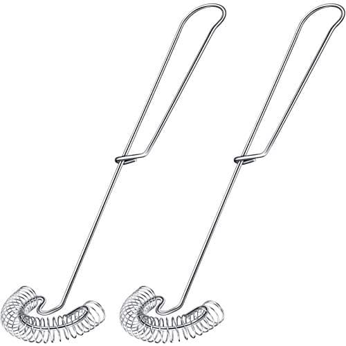 Patelai 2 Pieces Stainless Steel Egg Flat Whisk Wire Coil Scandinavian Sauce Whisk for Gravy Roux Deglazing Dishwasher Safe Kitchen Tool,2.7 x 10.3 in