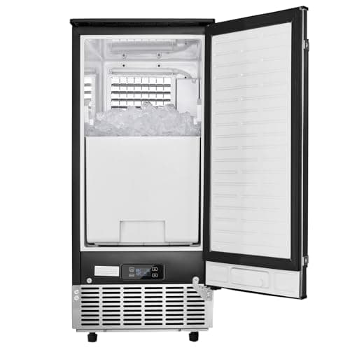 VEVOR Under Counter Ice Maker Machine, 80 Lbs/Day Undercounter Built-in Ice Maker with Reversible Door, Stainless Steel Freestanding Ice Machine for Commercial Home Kitchen 9