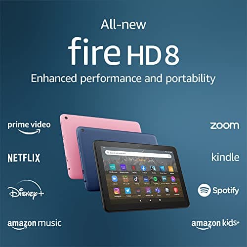 Amazon Fire HD 8 tablet, 8” HD Display, 64GB, 30% faster processor, designed for portable entertainment, (2022 release), Denim 9