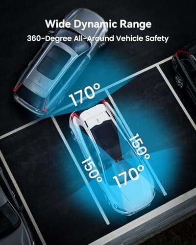 IIWEY N5 4 Channel Dash Cam 360° View, 1080P Front and Rear Inside, Left Right Dash Camera for Cars, 8 IR Lamps Night Vision, 5G WiFi & APP Control, G-Sensor, Parking Mode, with a Free 128GB SD Card 7