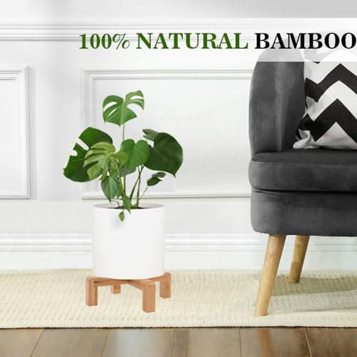 ARTORA Small Wood Plant Stand, Mid Century Modern Succulents Plant Pot Holder Decorative Planter Stand for Small Indoor Plants (Natural) 6