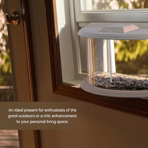 JOYSEUS Window Bird Feeder, 180° Clear View Bird Feeder, Durable and Elegant in-Window Bird Feeder for Watching Birds - Embrace The Delight of Bird Feeder. 6