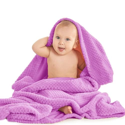 Wuwahold 2 Pack Bath Towel Set, Waffle Bath Towel Set, Super Soft Highly Absorbent, Sturdy Quick Drying Towels for Bathroom, Gym, SPA, Yoga (2 Piece 27" x 55", 1Grey+1Purple) 7