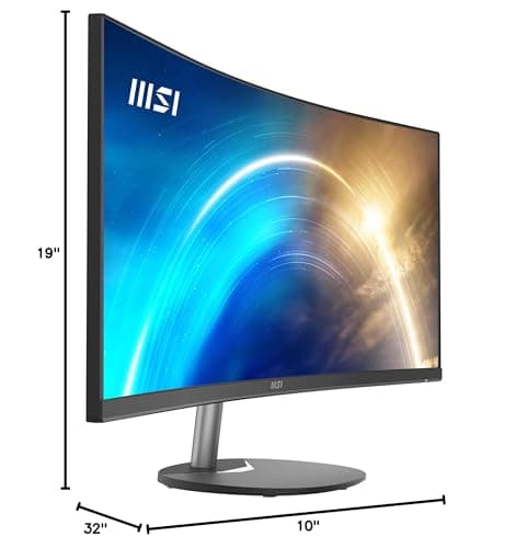 msi Pro MP341CQ, 34" Monitor, 3440 x 1440(UWQHD) VA, 100Hz, TUV Certified Eyesight Protection, 4ms, Displayport, HDMI, Tilt, Black 5