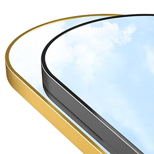 AyeWish Arched Mirror - 64"21", Aluminum Frame - Gold, Floor Standing or Wall Mounted 7