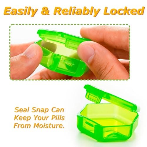 Monthly Pill Organizer 1-Time a-Day: 30 Day Pill Organizer with Labels, Portable Monthly Pill Box, Month Pill Holder for Vitamin, Medicine, Fish Oil, Supplements 3