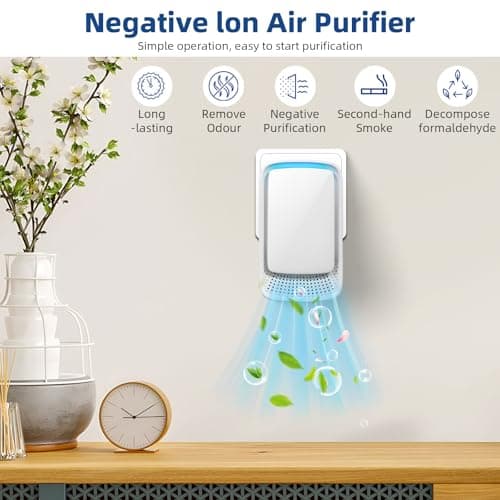 6PCS Air Purifier Plug In,Negative Air Ionizer for Home Use,Filterless Mobile Air Ionizer,Quiet Operation Air Freshener for Kitchen,Home,Office Portable Mini Air Cleaner for Smoke Dust,Odor (1) 5