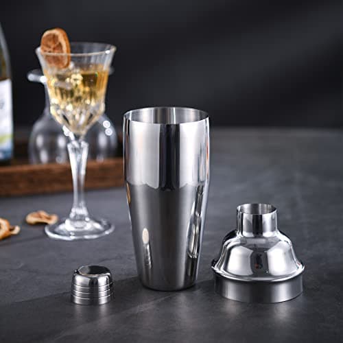LUCKYGOOBO Cocktail Shaker,24 oz Martini Shaker,Drink Shaker Built-in Strainer,Professional Stainless Steel Margarita Mixer,Bartender Kit Gifts. 8
