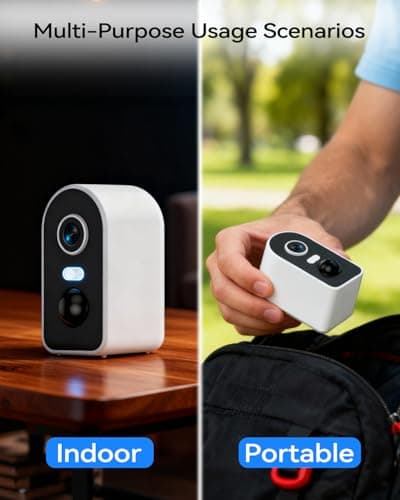 KKB 4G LTE Cellular Security Camera Magnetic, No WiFi Security Cameras Indoor Built-in SIM, 2K Wireless Outdoor Off-Grid Battery Camera Without Internet, AI Detection, Color Night Vision, 2-Way Audio 7