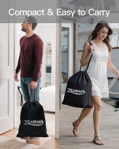 Zearna Full Size Air Mattress with Built in Pump, 18" Raised Comfort Air Bed, Upgraded Flocked Top Blow up Mattress with Carrying Bag, Inflatable Mattress for Guests & Home, AirBed, 650 lbs Max 7