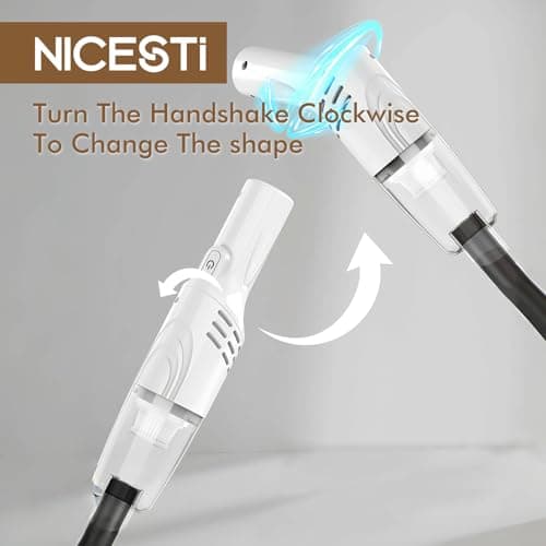 NICESTi 3-in-1 Stick Vacuum Cleaner for Hard Floor and Low Pile Carpet, 0.5L Capacity, with Crevice Tool 7