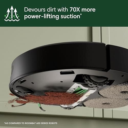 iRobot Roomba Plus 405 (G181) 2in1 Vacuum & Mop Robot with AutoWash Dock - Dual Spinning, Smart & Fast Mapping, Ideal for Pet Hair, Self-Empties 75 Days, Intense Suction, Pad Washing & Drying 6