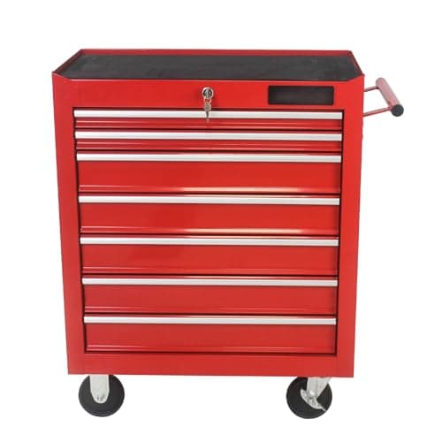SPOFLYINN Rolling Tool Cart On Wheels Tool Chest Storage Cabinet with 7 Drawers 4 Wheels Lockable for Home Repair Garage Warehouse 6