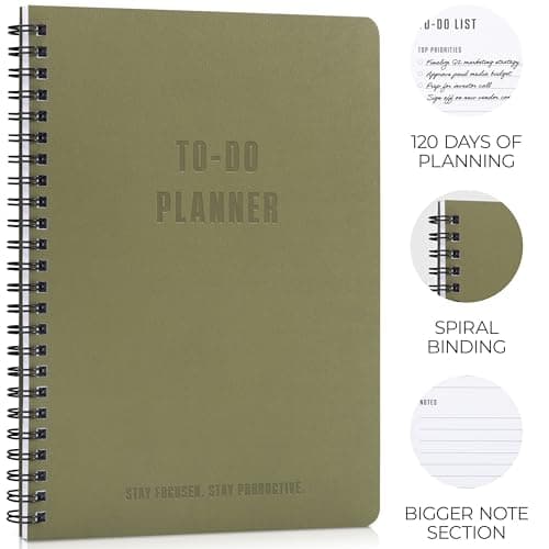 ZICOTO Aesthetic To Do List Notebook For Work or Home - Simple Daily Planner to Easily Organize Your Tasks And Boost Productivity - Stylish Undated Organizer Supplies For Women and Men 6