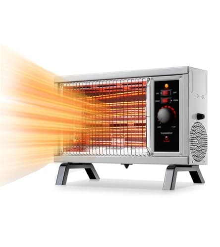 Radiant Heater,Space Heater with Two Heat Settings,Portable Electric Heater for Indoor Use, Portable Indoor Heater with Handle,1250W/1500W