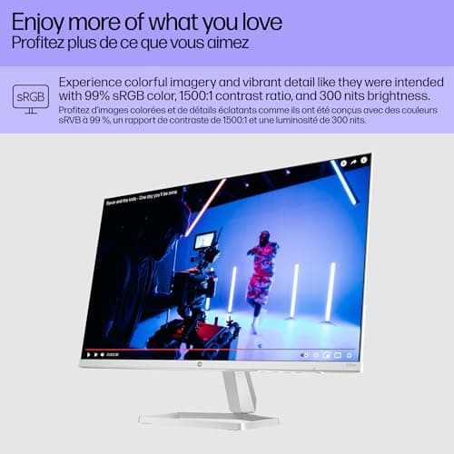 HP Series 5 24 inch FHD Monitor, Full HD Display (1920 x 1080), IPS Panel, 99% sRGB, 1500:1 Contrast Ratio, 300 nits, Eye Ease with Eyesafe Certification, 524sa (2024) 6