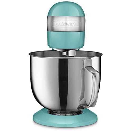 Cuisinart Stand Mixer, 12 Speed, 5.5 Quart Stainless Steel Bowl, Chef’s Whisk, Mixing Paddle, Dough Hook, Splash Guard w/ Pour Spout, Periwinkle Blue, SM-50TQNAS