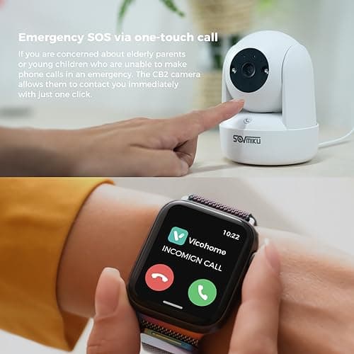 Vicohome 2K AI Tracking Security Camera & Video Doorbell for Home, Pet Indoor Camera,Baby Monitor,360° View Pan/Tilt Cam,Two Way Audio,Night Vision,Easy to Setup,2.4G WiFi,180 Days Exchange Policy 6