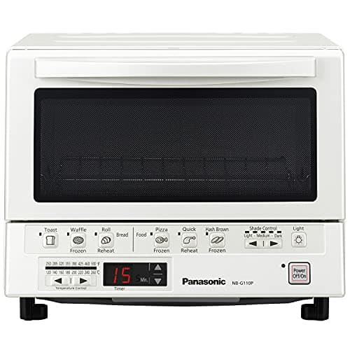Panasonic FlashXpress Toaster Oven Countertop, 4-Slice Compact Size with Double Infrared Heating, 6 Auto Cook Options and Precise Temperature Control, 1300W - NB-G110P-W (White) 10