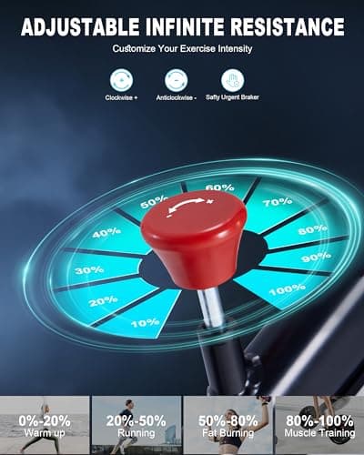 Kawnina Exercise Bike for Home with Connected App - Indoor Cycling Stationary Bike with 350LBS Weight Capacity, Comfortable Seat Cushion, Silent Belt Drive and LCD Monitor 5