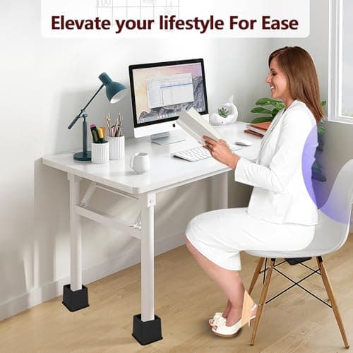 Demiwise Heavy Duty Bed Risers - Set of 4 Adjustable Furniture Risers, Elevation Heights of 3, 5 & 8 Inches, Supports Up to 1,300 lbs for Bed, Couch, Table & Chair 6