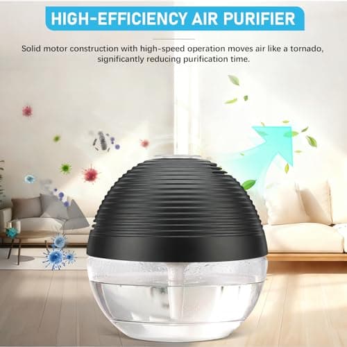 ap airpleasure Water-Based Purifier Air Washer, Air Revitalizer & Freshener, Air Fresher with 6 Colorful lights for Rooms (Black) 5